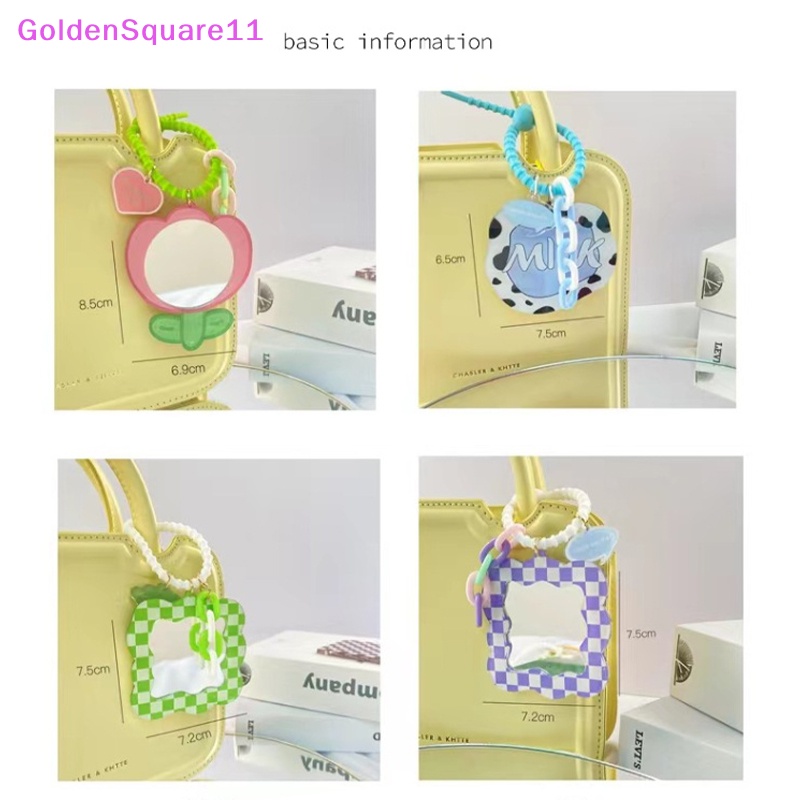 Móc Khóa Gắn Gương Trang Điểm Hình Hoa Tulip Dễ Thương