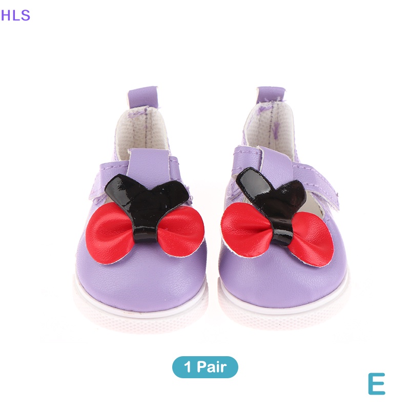 1 Đôi Giày Búp Bê Quai Dán Đính Nơ Cỡ 18inch Dễ Thương Cho Bé Gái