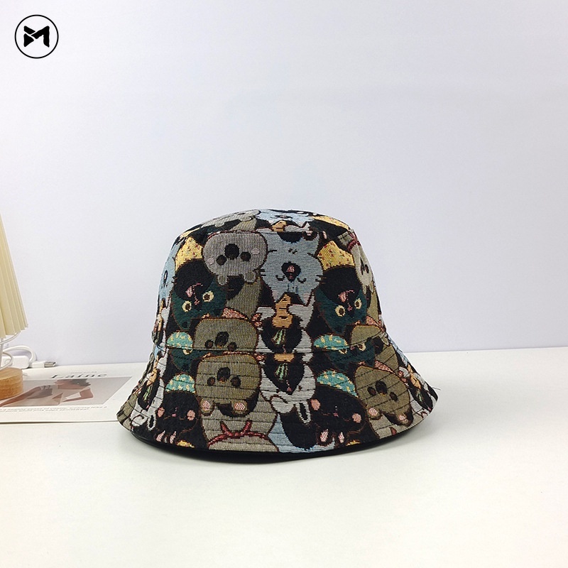 Nón Bucket Che Nắng Họa Tiết Gấu Hoạt Hình Dễ Thương Phong Cách Hàn Quốc 2023 Cho Nữ