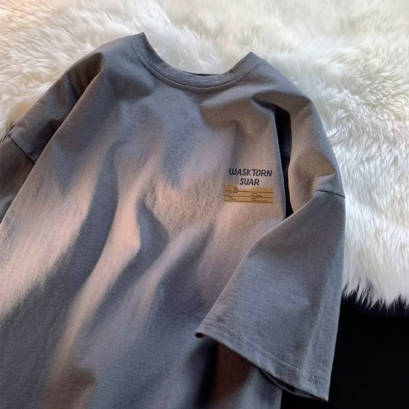 Áo Thun Tay Ngắn Cổ Tròn In Chữ Phong Cách Mỹ Thời Trang Mùa Hè Cho Nam Và Nữ