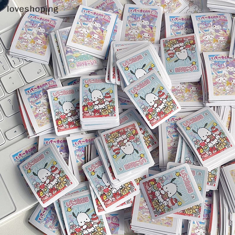 Bộ 100 Sticker Hoạt Hình Cinnamoroll Hello Kitty Kuromi My Melody Pompompurin Pochacco Dễ Thương Dùng Làm Quà Tặng Sinh Nhật Cho Bé Gái