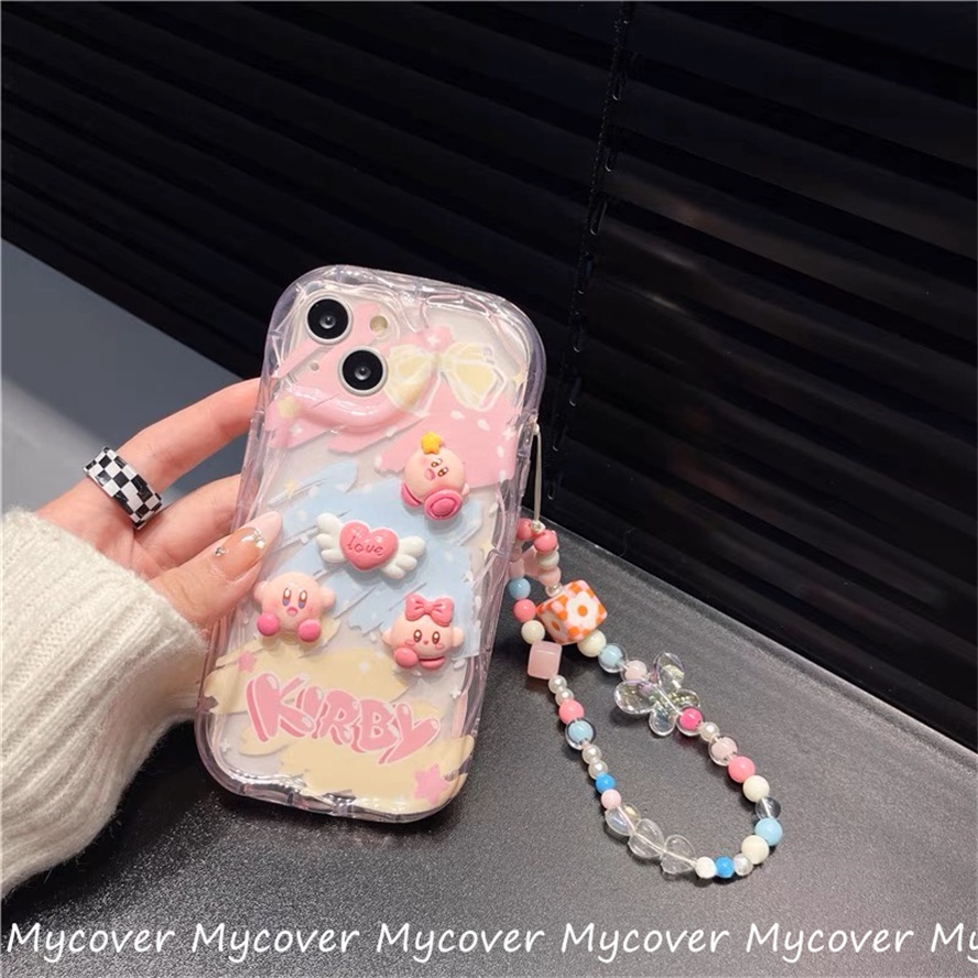Ốp Điện Thoại Silicon Mềm Chống Sốc Hình Búp Bê Kirby 3D Cho iPhone 11 12 13 14 Pro Max X Xr Xs 8 7 6 Plus SE 2020