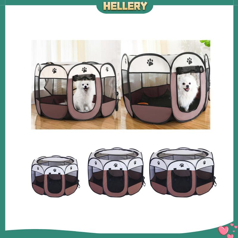 Lều Hình Bát Giác Trọng Lượng Nhẹ Gắn Cửa Có Thể Gấp Gọn Cho Thú Cưng Chó Mèo Thỏ