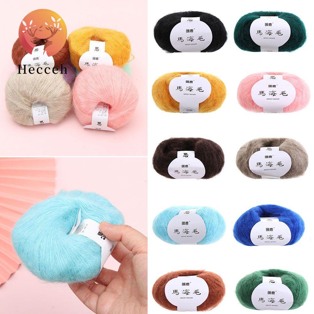HECCEH Cuộn Len Đan Sợi Móc Mềm Mịn 25g