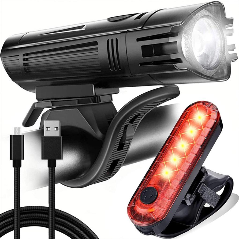 Đèn Xe Đạp Chống Thấm Nước Với Cổng Sạc USB Dễ Sạc Tiện Dụng