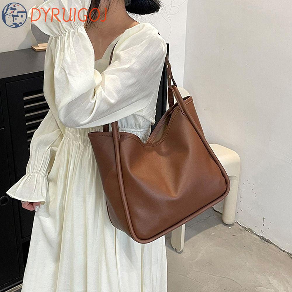 DYRUIDOJ Túi Xách Da PU Cỡ Lớn Thiết Kế Đơn Giản Thời Trang Cho Nữ