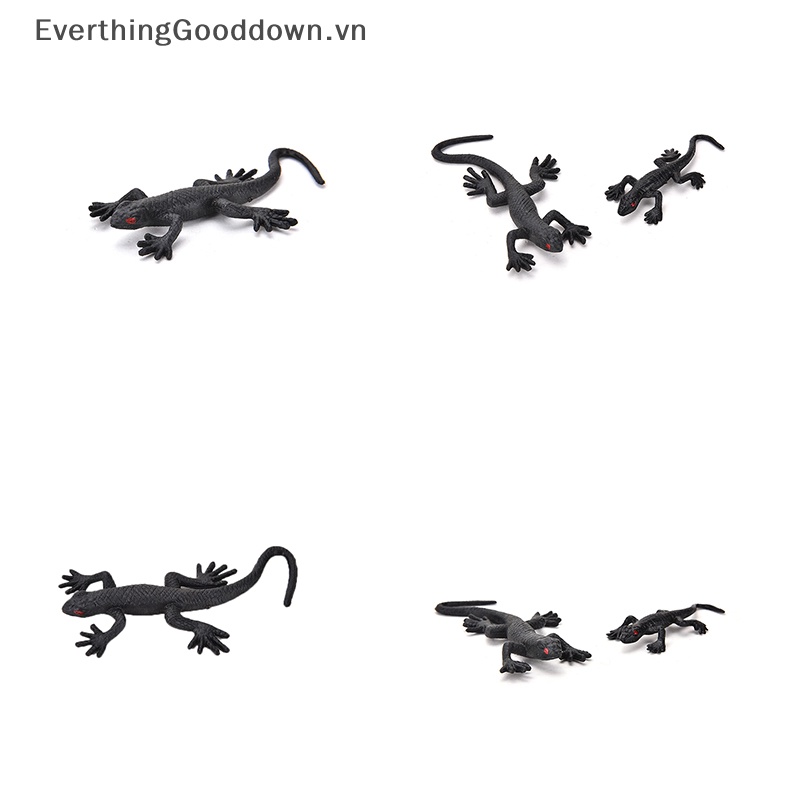 Everthinggooddown Set 2 Chú Thằn Lằn Giả Bằng Nhựa Vui Nhộn Đồ Chơi Cuộc Sống Vui Nhộn Bằng Nhựa Bọ Cánh Cứng Vui Nhộn Độc Đáo