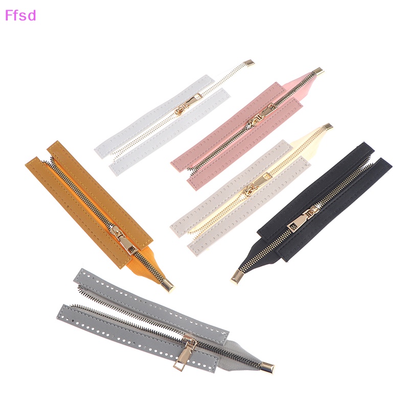 {Ffsd} Túi Xách Da PU Cứng Khóa Kéo Kim Loại Phụ Kiện May Vá Thủ Công