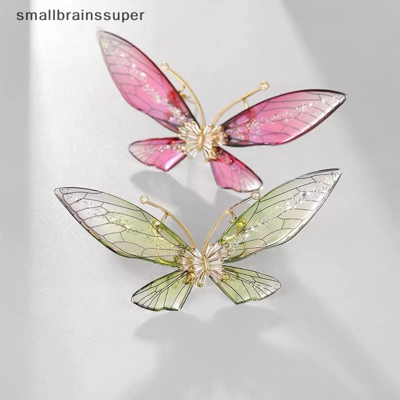 Trâm Cài Áo Hình Bướm Bằng Acrylic Trong Suốt Thời Trang Cho Nữ SBS