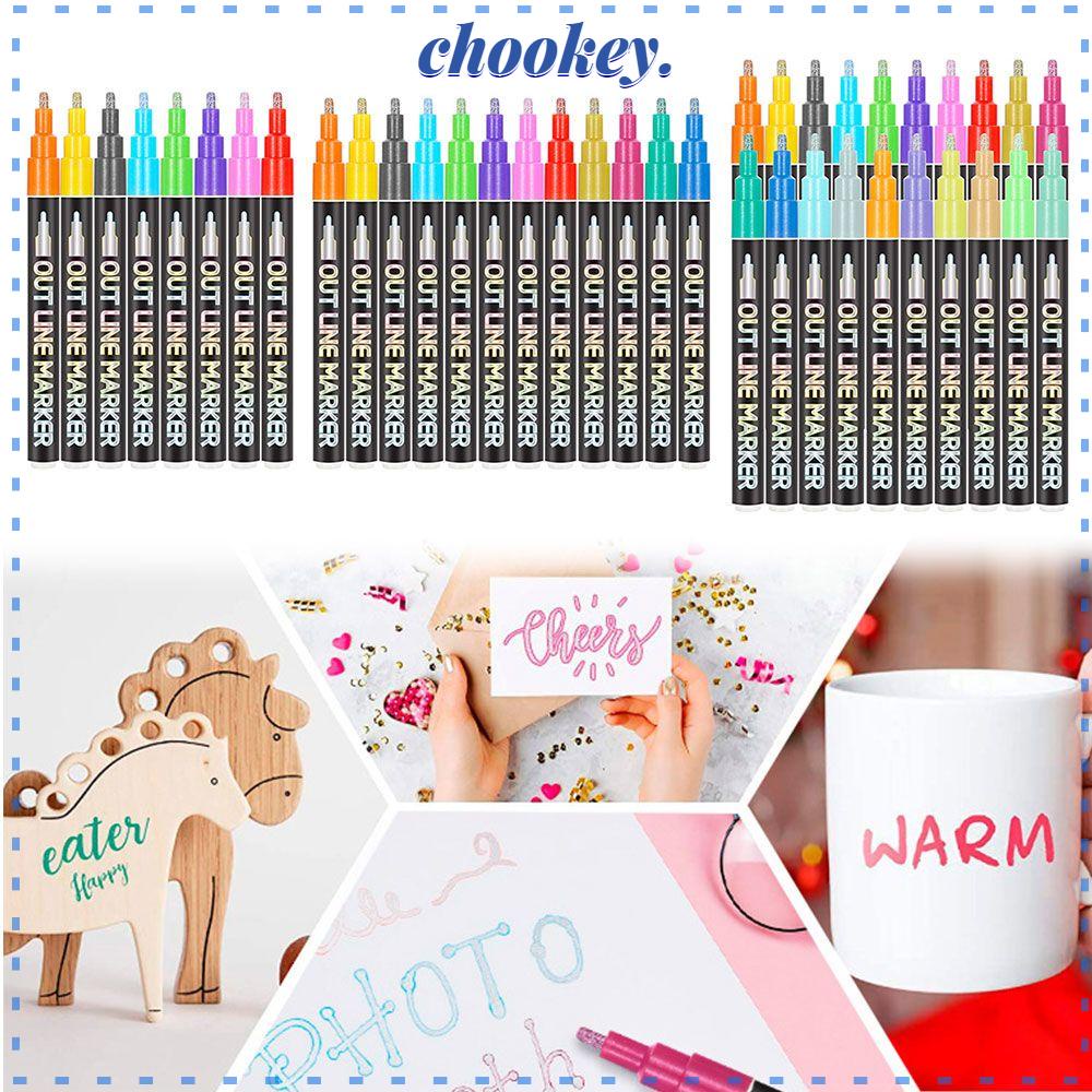 CHOOKEY Bút Đánh Khối Hai Đầu Dạ Quang Chuyên Dụng Cho Giáng Sinh