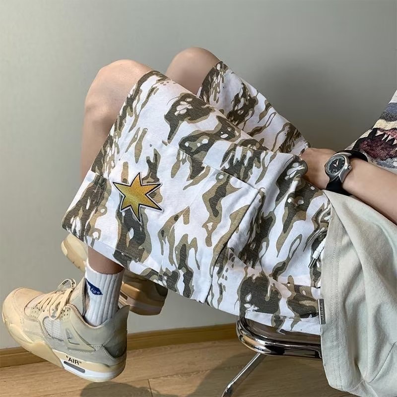 Quần Short Dáng Rộng Plus Size Họa Tiết Rằn Ri Thời Trang Mùa Hè Cho Nam