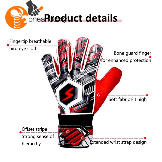 1 Đôi Găng Tay Thủ Môn Thoáng Khí Thoải Mái Thân Thiện Với Làn Da Dành Cho Nam Nữ