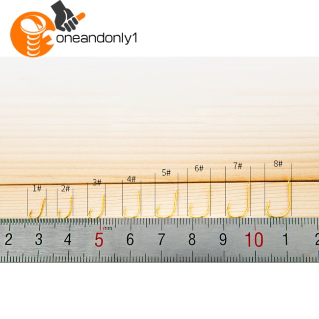 Set 11 Lưỡi Câu Cá Bằng Thép Carbon Màu Vàng Đen Chất Lượng Cao