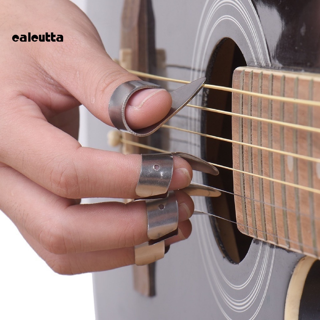 Bộ 4 Miếng Gảy Đàn Guitar Bằng Thép Không Gỉ Tiện Dụng