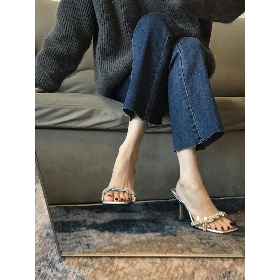 Aès dép sandal nữ đế cao giày cao gót nữ đi chơi giày sandal cao gót mũi hở 2023NEW mẫu mới 29z23071012