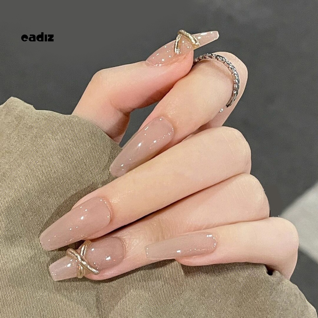 1 Bộ Móng Tay Giả Che Phủ Toàn Diện Hiệu Ứng Visual Effect Kèm Keo Dán Chuyên Dụng Cho Salon