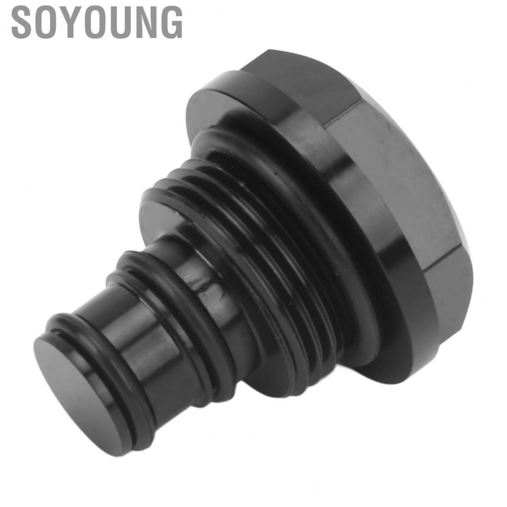 Soyoung BWD 012B Anodized Direct Replacement Rustproof Wearproof Black Turbo Solenoid Plug Valve Connector Aluminum for Auto