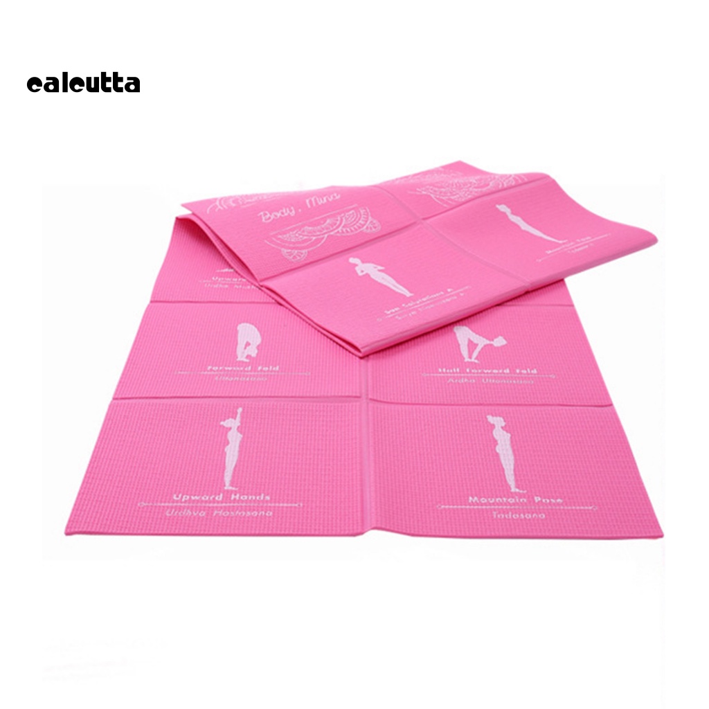 Thảm Tập Yoga Hình Chữ Nhật Bằng PVC Dày Dặn Chống Trượt Có Thể Gấp Gọn Tiện Dụng