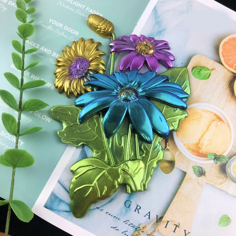 Khuôn Silicone Hình Hoa Hướng Dương 3D Làm Mặt Dây Chuyền DIY