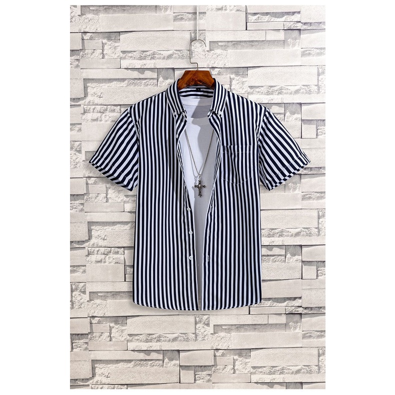 Áo Sơ Mi Tay Ngắn Có Túi Họa Tiết In Thời Trang Sành Điệu Cho Nữ