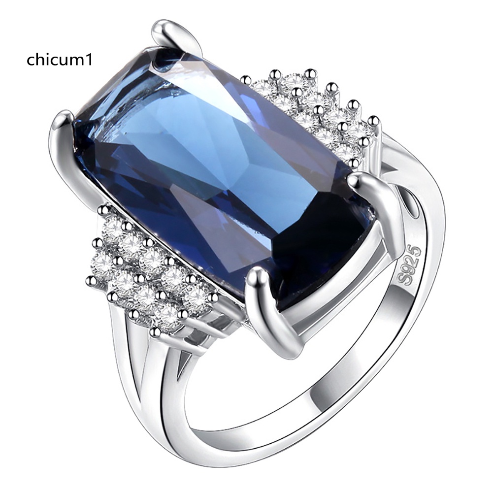 Nhẫn Đính Đá Zircon Thanh Lịch Cho Cô Dâu