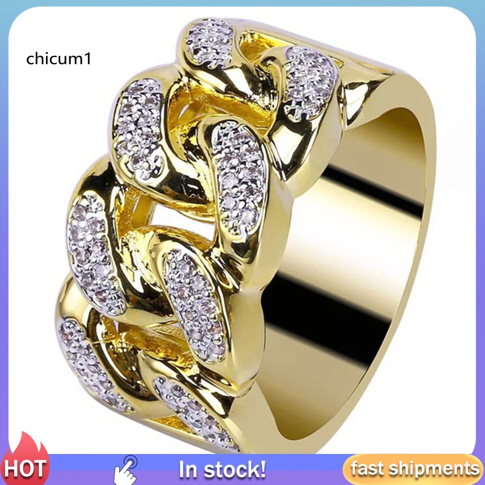 Nhẫn Nam Bản Rộng Đính Đá Sang Trọng