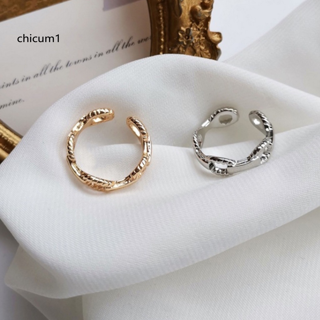 Nhẫn Hợp Kim Thiết Kế Rỗng Đơn Giản Có Thể Điều Chỉnh Kích Thước