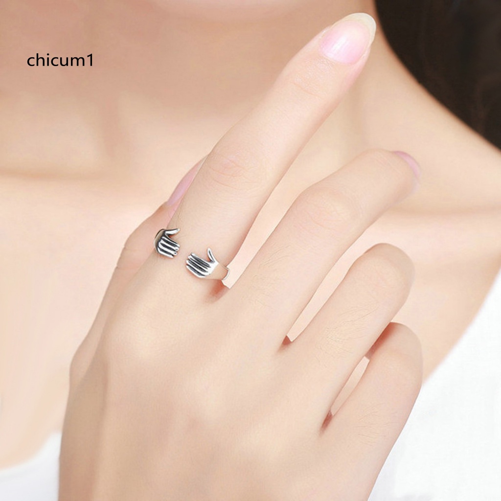 Nhẫn Mạ Điện Hình Trái Tim Phong Cách Retro Cá Tính Cho Nữ