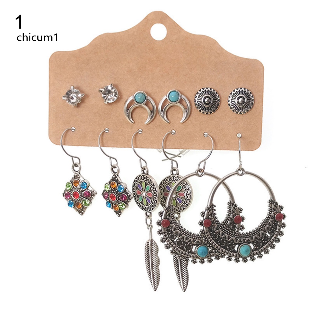 1 Set Khuyên Tai CC 1 Hình Lông Vũ Bằng Hợp Kim Thoải Mái Dễ Phối Đồ