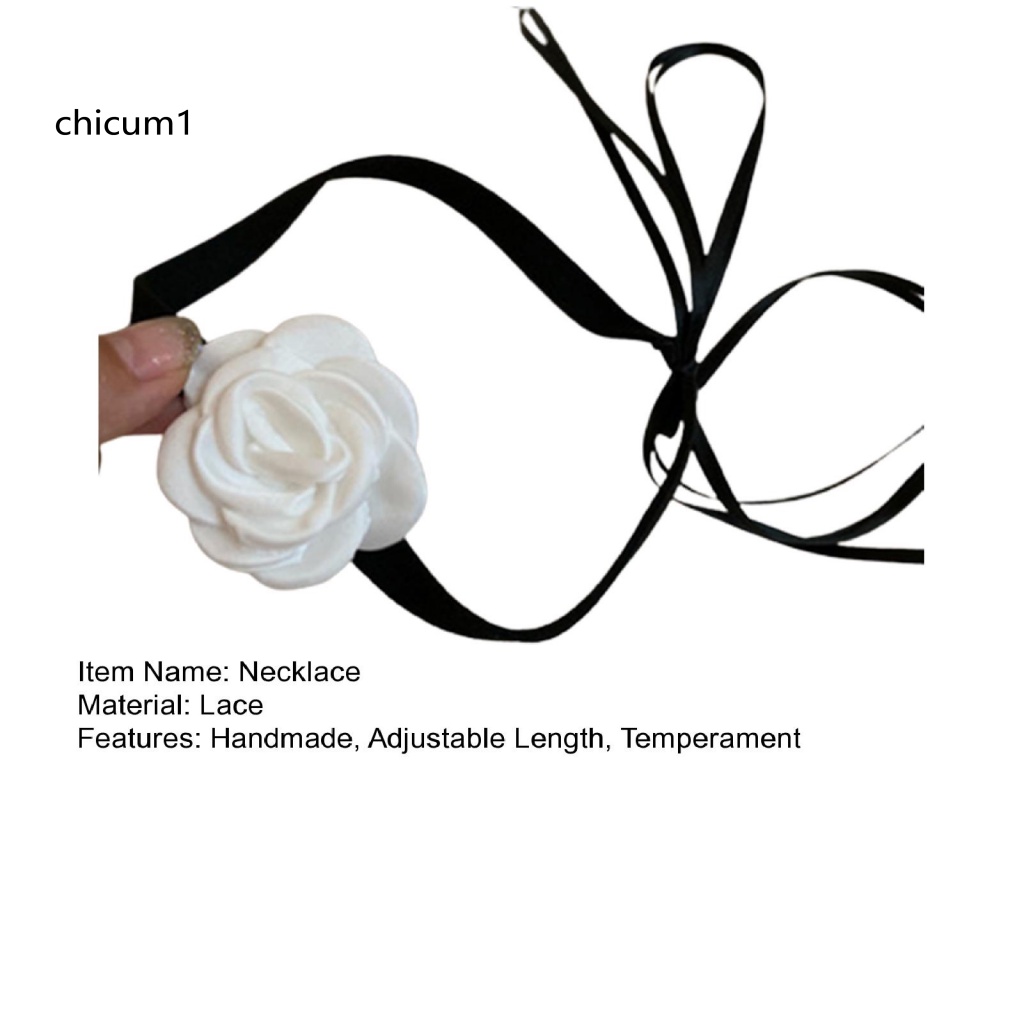 Vòng Cổ Choker Dây Dài Điều Chỉnh Được Mặt Hoa Thanh Lịch Gợi Cảm Cho Nữ