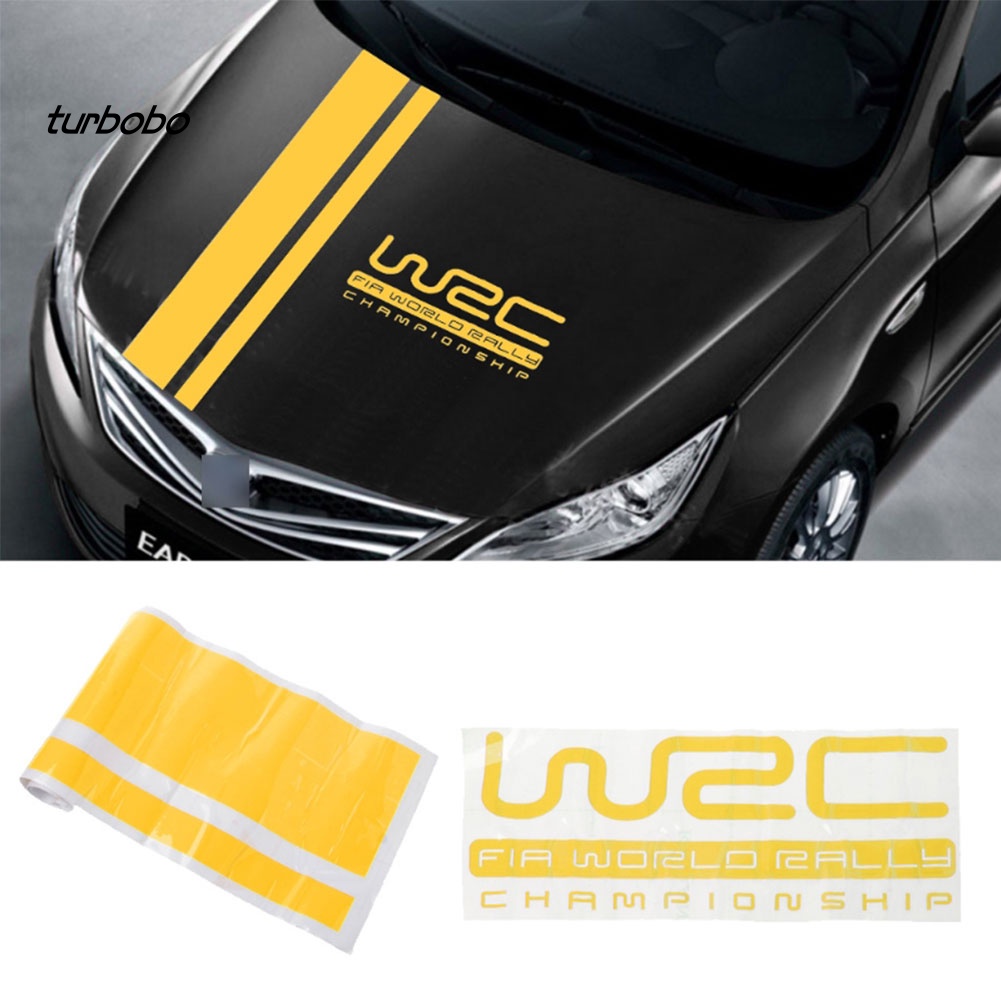 Set 2 Miếng Dán Trang Trí Mui Xe Hơi Tự Dính Họa Tiết Chữ Độc Đáo