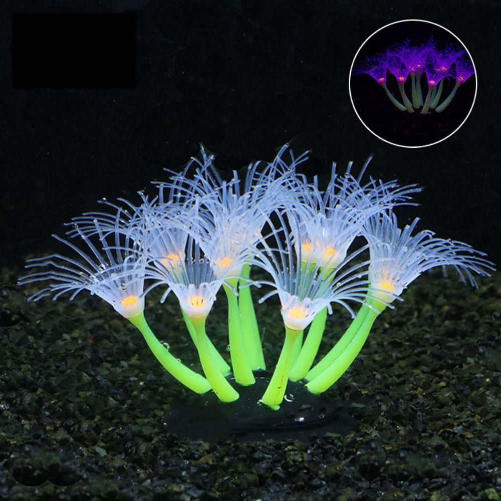 NORMAN San Hô Nhân Tạo Bằng Silicone Phát Sáng Trong Đêm Hình Hoa Hướng Dương Sống Động