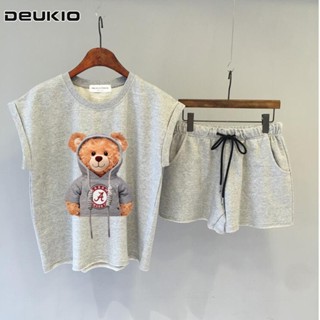 Deukio Áo Thun Sát Nách Dáng Rộng Thời Trang Mùa Hè Cho Nữ