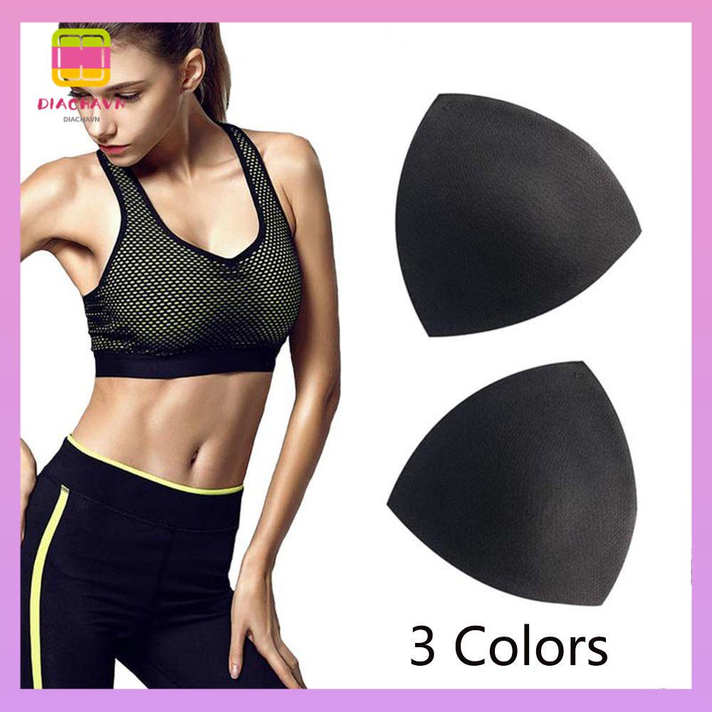 DIACHAVN 1 Cặp Miếng Đệm Nâng Ngực Thể Thao Hình Tam Giác