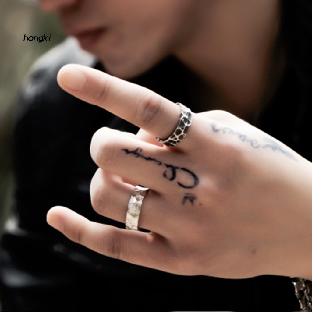 Nhẫn Hở HọA TiếT Vết NứT Cá TíNh Cho Nam
