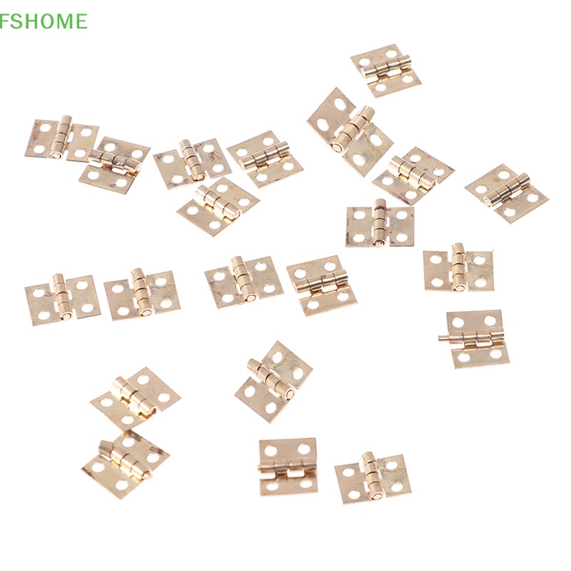 Fshome Set 20 Bản Lề Cửa Mini Bằng Đồng Thau Mạ Kim Loại