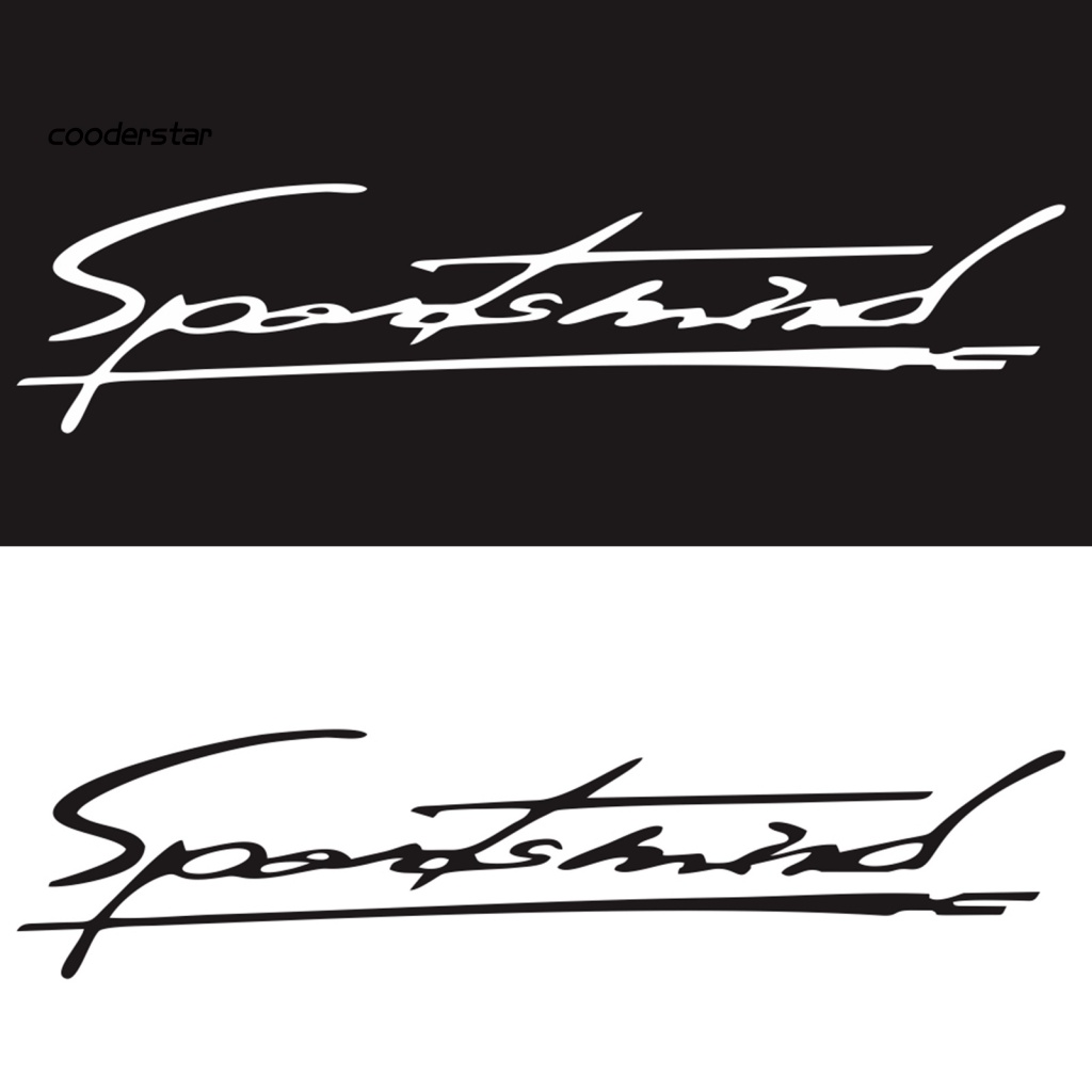 Đề Can Dán Trang Trí Xe Hơi Thể Thao In Chữ Bằng PVC Có Thể Tháo Rời