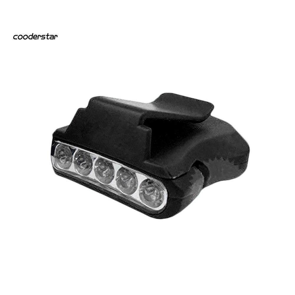Đèn Led 5 Bóng Có Kẹp Gắn Mũ Lưỡi Trai Tiện Dụng Khi Đi Câu Cá / Cắm Trại