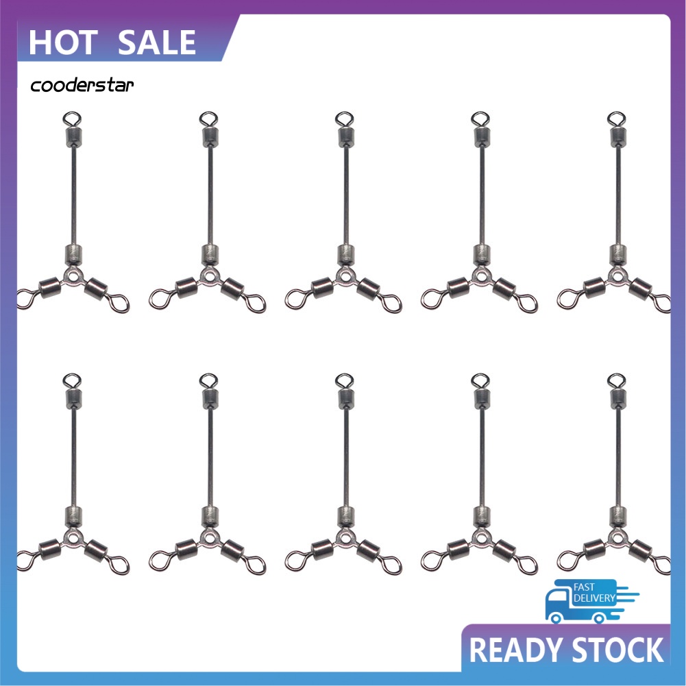 Set 10 Khớp Khuyên Nối 3 Chiều Bằng Thép Không Gỉ Chuyên Dụng Cho Câu Cá