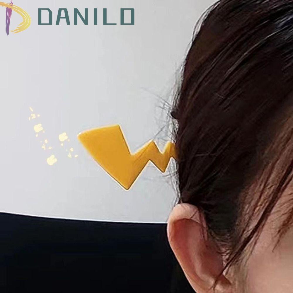 Kẹp Tóc Bằng Acrylic Hình Pikachu Dễ Thương Cho Bé Gái