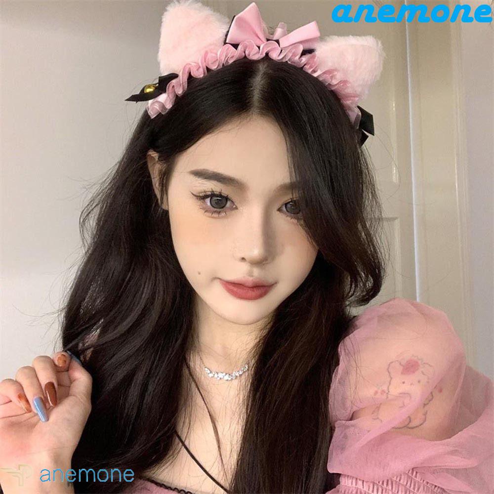 ANEMONE Băng Đô Cài Tóc Đính Chuông Dễ Thương Cho Nữ