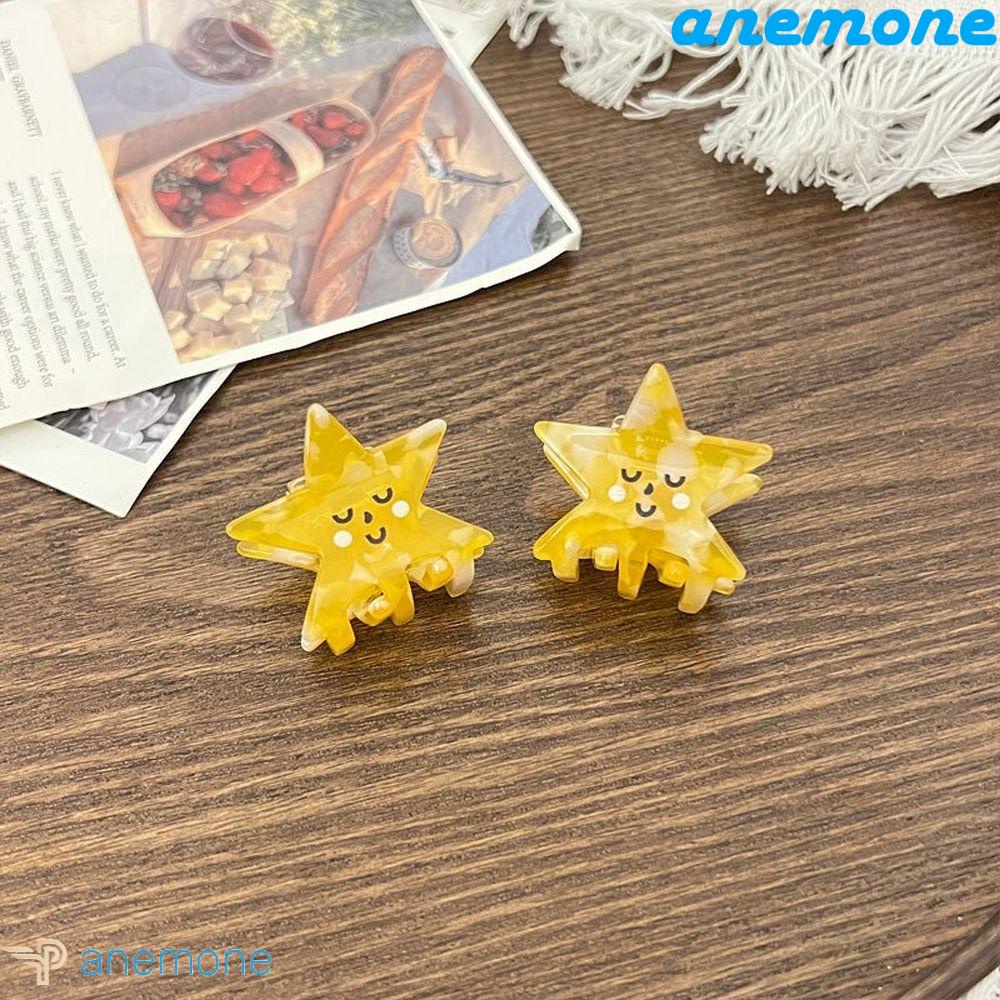 ANEMONE Kẹp Tóc Hình Ngôi Sao / Cá Mập Mini Dễ Thương Thời Trang Hàn Quốc