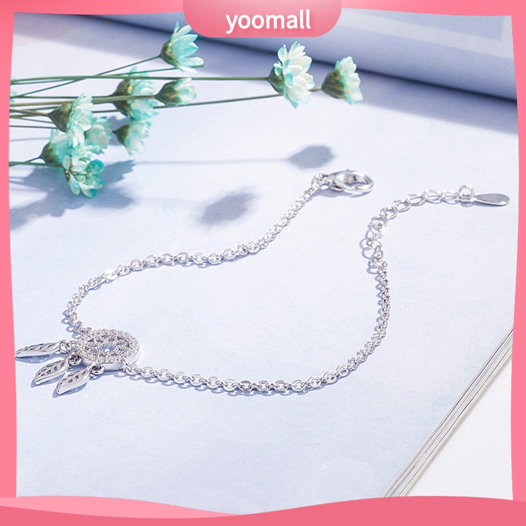 [YM] Lắc chân Hình Dreamcatcher Phối Tua Rua Bằng Đồng Quyến Rũ Chống Ăn Mòn Cho Nữ Cuộc