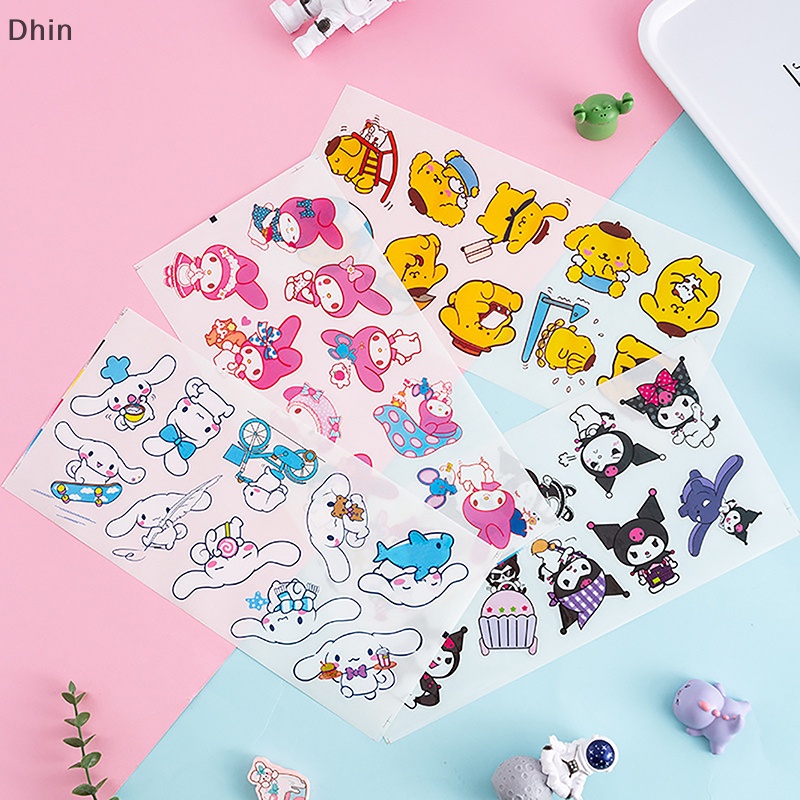 [Dhin] 5pcs Hand Account Sticker Waterproof Goo Card Stickers Cute Material Decorative Toys COD