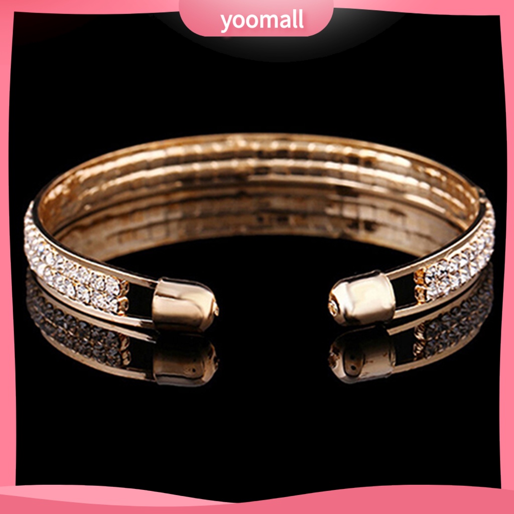 Vòng Đeo Tay Mạ Bạc Đính Đá Lấp Lánh Dành Cho Nữ