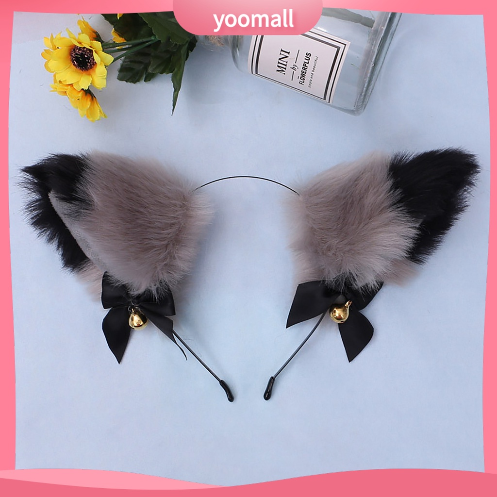 Băng Đô Tai Thỏ Giả Lông Thú Hóa Trang Tiệc Tùng Dễ Thương Cho Nữ