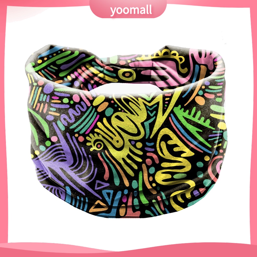 Băng Đô Thể Thao Bản Rộng Thấm Hút Mồ Hôi Nhanh Khô Co Giãn In Họa Tiết Caro Phong Cách Bohemia Cho Nữ