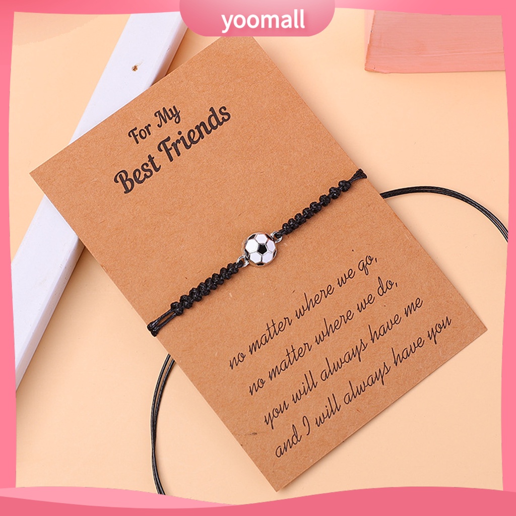 Vòng Tay Dây Bện Mặt Quả Bóng Có Thể Điều Chỉnh Kích Thước