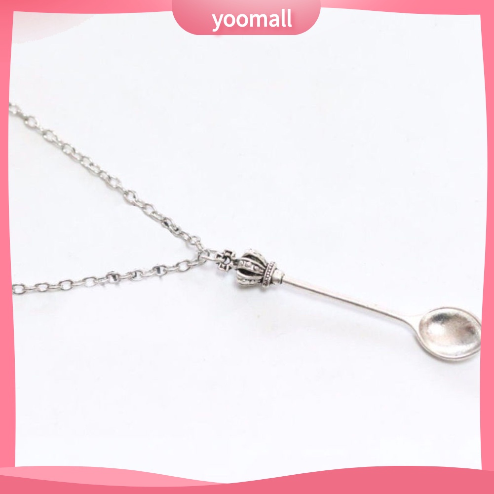 Vòng cổ Hợp Kim Mặt Hình Muỗng Trà / Vương Miện Mini Thời Trang Cho Nữ