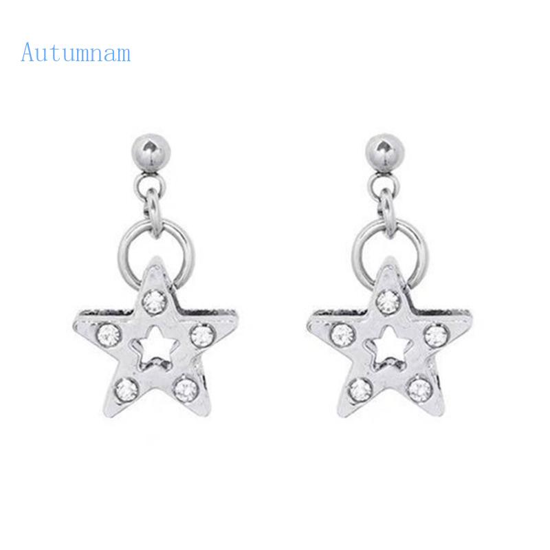 Bông Tai Đính Đá Hình Ngôi Sao Lấp Lánh Dành Cho Nữ